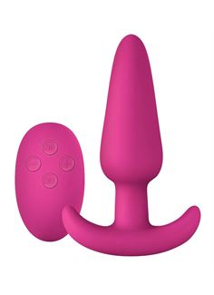 Розовая анальная вибропробка с пультом ДУ Luxe Zenith Wireless Plug Pink (9,9 см)