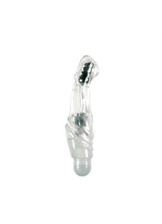 Прозрачный вибромассажёр Mirage Light Up - 17,7 см.