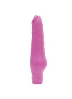 Розовый вибратор-реалистик GLANSEE REAL VIBE SILICONE - 19,5 см.