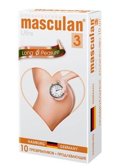 Презервативы Masculan Ultra 3 Long Pleasure с продлевающим эффектом (10 шт)