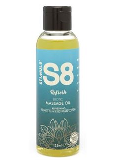 Массажное масло S8 - Massage Oil Refresh с ароматом сливы и хлопка (125 мл)