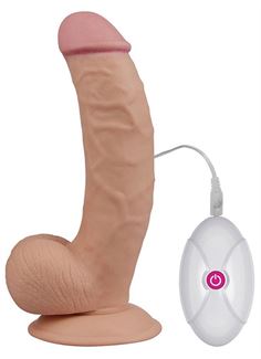 Телесный вибратор реалистик Ultra Soft Dude 8.5 (20 см)