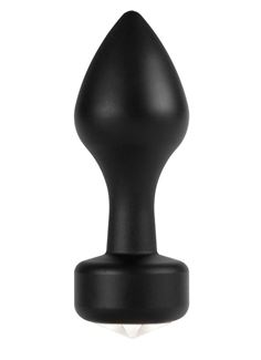 Чёрный анальный плаг Elegant Black - 8,3 см.
