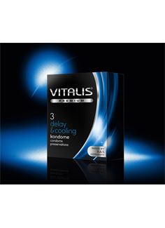 Презервативы VITALIS premium №3 delay and cooling с охлаждающим эффектом (3 шт)