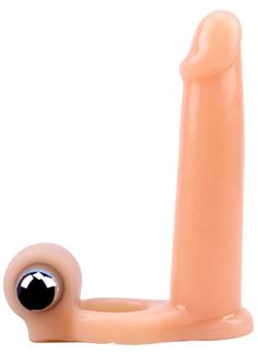 Телесная насадка для двойного проникновения Vibration Triple Stimulator (15 см)