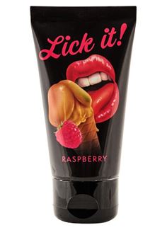 Съедобная смазка Lick It с ароматом малины (50 мл)