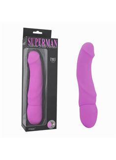 Фиолетовый вибратор Rechargeable Silicone Dildo - 21 см.