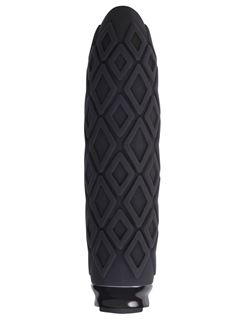 Чёрный фактурный мини-вибратор Luxe Compact Vibe Princess - 10,8 см.