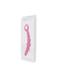 Розовая анальная цепочка CATERPILL-ASS SILICONE PINK - 19,5 см.