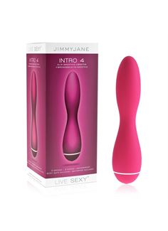 Розовый вибромассажер Intro 4 Pink - 18 см.