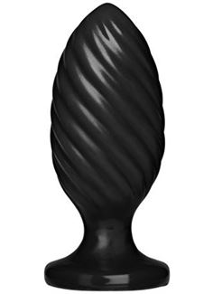 Чёрная анальная пробка Platinum Premium Silicone The Swirl (12,7 см)