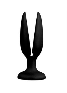 Чёрная анальная пробка-бутон MENZSTUFF - FLOWER BUTT PLUG 4INCH (11 см)
