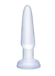 Прозрачная анальная пробка Beginners Butt Plug - 10,9 см.