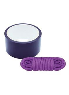 Фиолетовый комплект для связывания BONDX BONDAGE RIBBON & LOVE ROPE