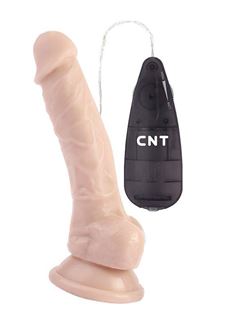 Телесный вибратор Super Realistic Vibrating Dildo (18,5 см0