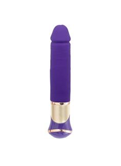 Фиолетовый перезаряжаемый вибратор ECSTASY Deluxe Greedy Dong (19,5 см)