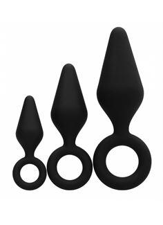 Набор из 3 анальных пробок Silicone Butt Plug Set