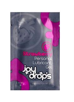 Пробник смазки на водной основе с ароматом клубники JoyDrops Strawberry (5 мл)