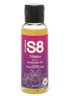 Массажное масло S8 - Massage Oil Vitalize с ароматом лайма и имбиря (50 мл)