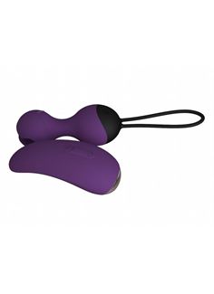 Фиолетовые вагинальные виброшарики с вибропультом SuperNova