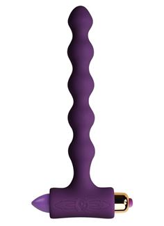 Фиолетовая анальная виброёлочка PETITE SENSATIONS PEARLS PURPLE - 16,9 см.