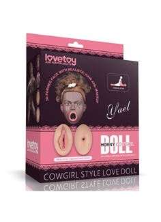 Темнокожая секс-кукла с реалистичными вставками Cowgirl Style Love Doll