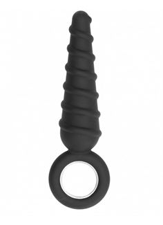 Анальная пробка со спиралью на поверхности No.60 Dildo With Metal Ring (17,5 см)