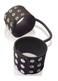 Черные наручники из силикона Fetish Fantasy Elite Silicone Cuffs