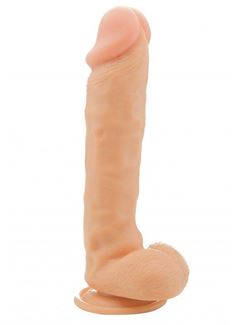 Телесный фаллоимитатор Realistic Cock 13,4 With Scrotum - 34 см.