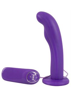 Фиолетовый вибратор с присоской Silicone Purple Vibe (17,5 см)