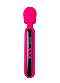 Ярко-розовый wand-вибратор Mashr (23,5 см)