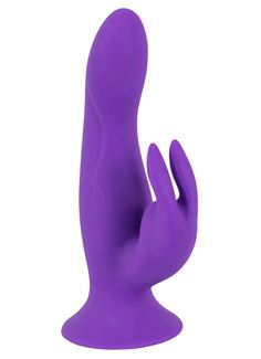 Фиолетовый силиконовый вибратор Pure Lilac Vibes Rabbit (18 см)