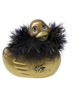 Золотистый вибромассажер уточка I Rub My Duckie Paris Gold Travel Size