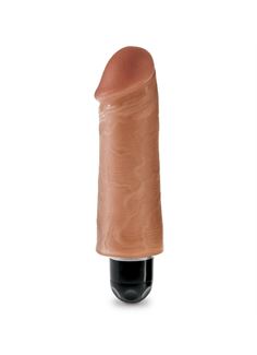 Кофейный вибратор реалистик 5" Vibrating Stiffy (16,5 см)
