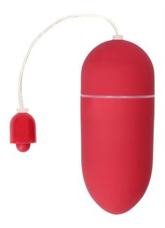 Красное гладкое виброяйцо Vibrating Egg (8 см)