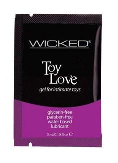 Лубрикант на водной основе для использования с игрушками WICKED Toy Love (3 мл)