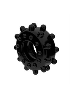 Черное эрекционное кольцо POWER PLUS Cockring