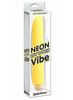 Желтый водонепроницаемый вибратор Neon Luv Touch Vibe (19 см)