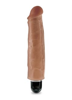 Кофейный вибратор реалистик 7" Vibrating Stiffy (21,6 см)