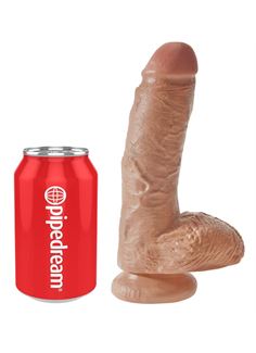 Фаллоимитатор-мулат King Cock - 8" Cock with Balls (21,3 см)