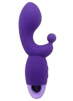 Фиолетовый вибратор INDULGENCE Rechargeable G Kiss (16,5 см)