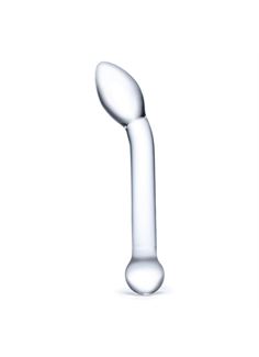 Прозрачный стеклянный фаллоимитатор для точки G Slimline G-Spot (20 см)