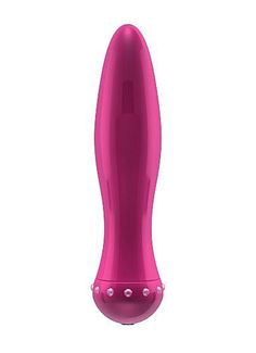 Вибратор-торпеда с кристалликами The Gem Pink - 16,6 см.