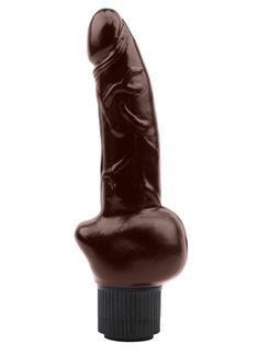 Коричневый вибратор Obsidian Vibe Cock (19 см)