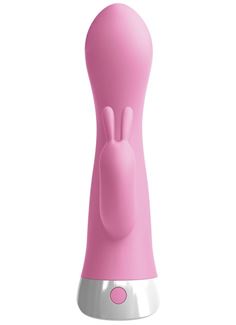 Розовый вибратор кролик со съемной присоской Wall Banger Rabbit (19,9 см)