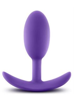 Фиолетовая анальная пробка Wearable Vibra Slim Plug Medium (10,1 см)