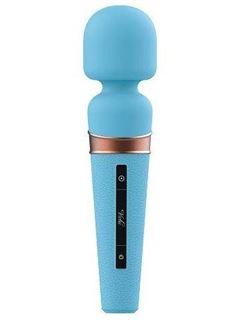 Голубой жезловый вибростимулятор Titan - 21 см.