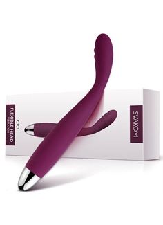 Фиолетовый вибратор Cici Violet с гнущейся головкой (18,2 см)