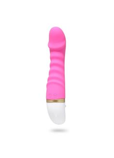 Розовый рельефный вибратор для точки G (19 см)