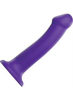 Фиолетовый фаллоимитатор-насадка Strap-On-Me Dildo Dual Density - size L (19 см)